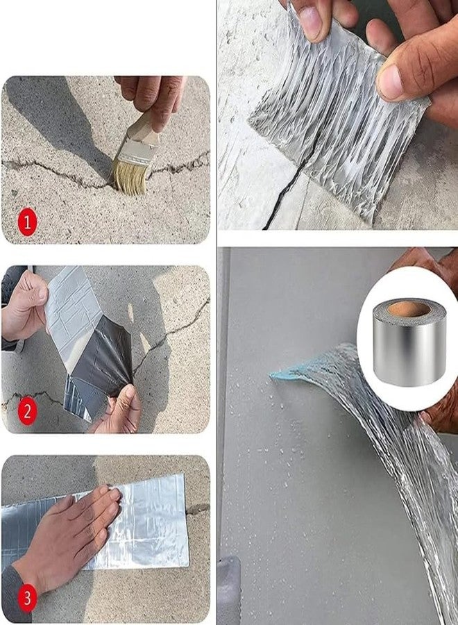 ISMWARE 10cms x 5 meters Leakage Repair Waterproof Tape, Butyl adhesive aluminium Heavy duty tapes for fixing leakage, Crack sealing, water proofing, Surface tape, (10cms x 5meters) - Image 5